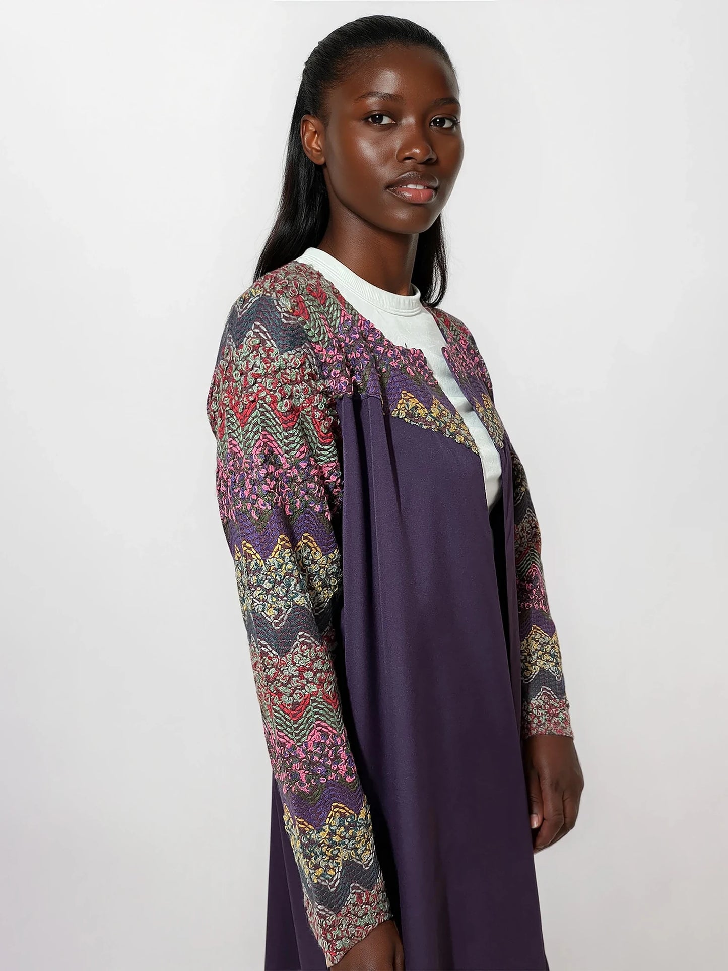 Violet Weave Abaya