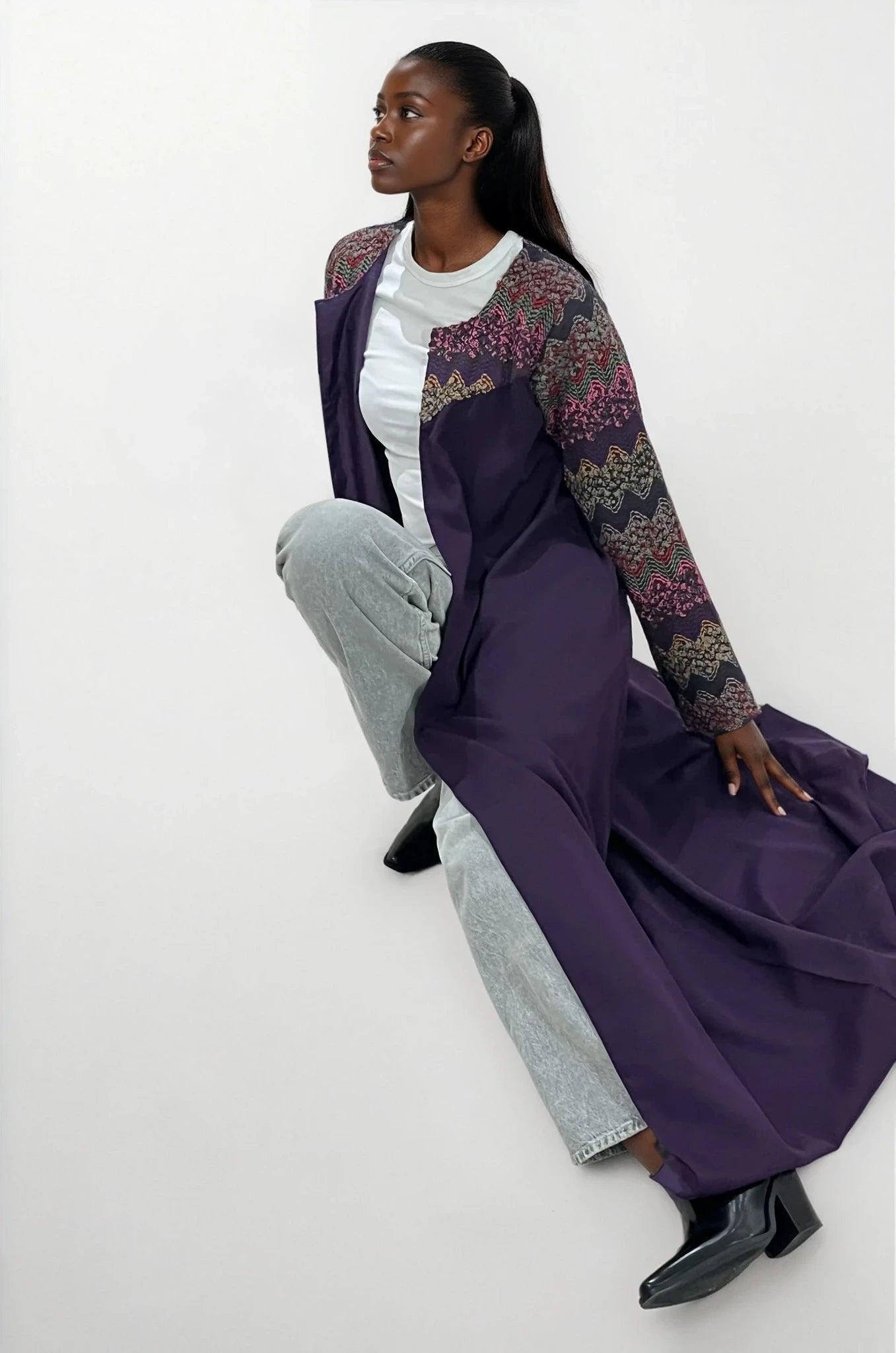 Violet Weave Abaya