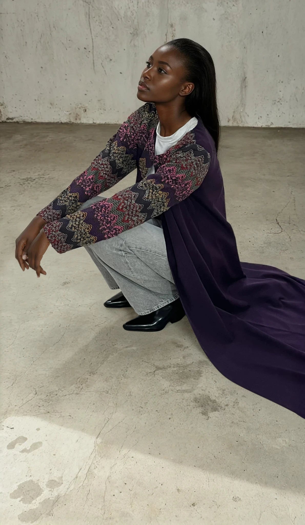 Violet Weave Abaya