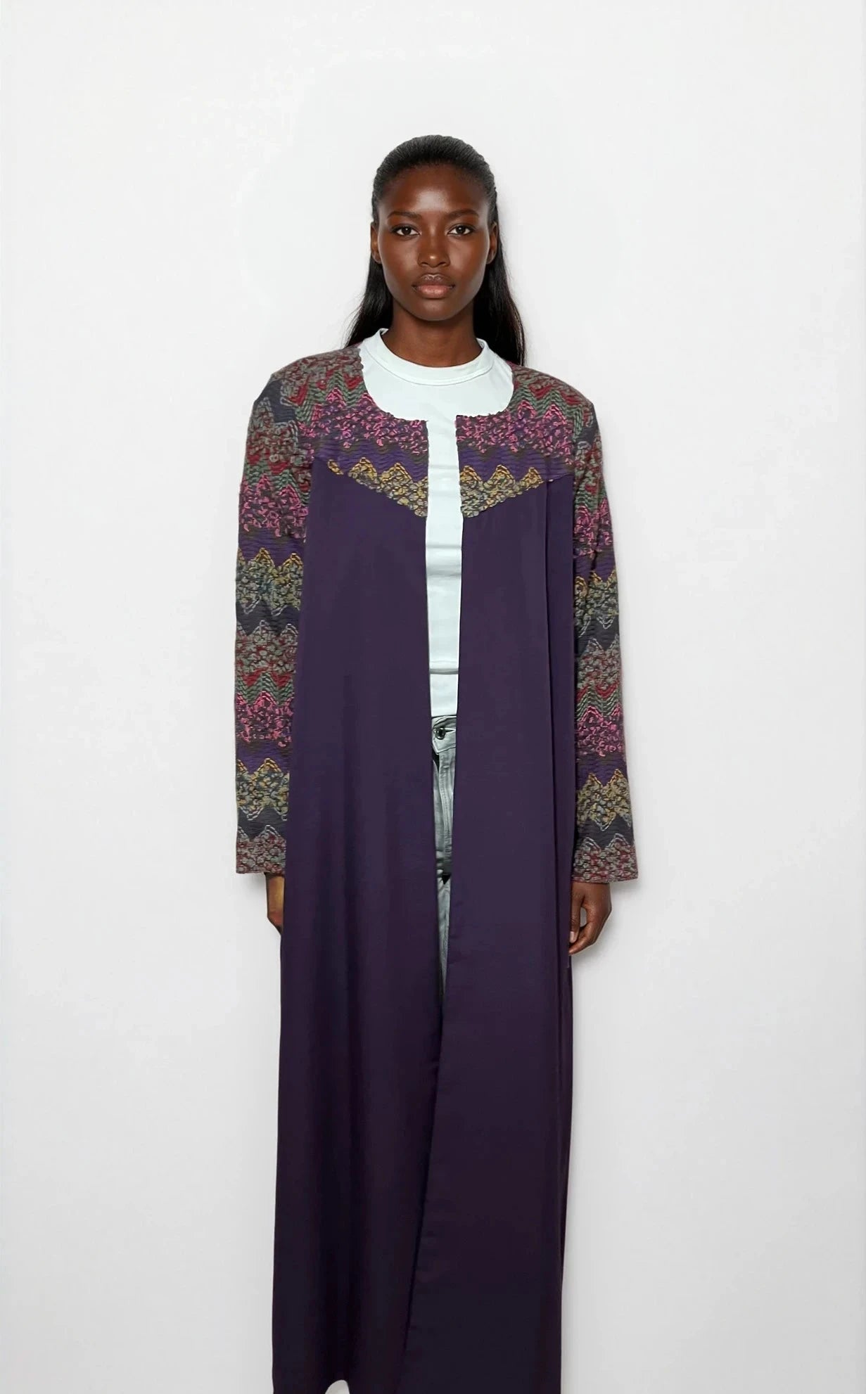 Violet Weave Abaya