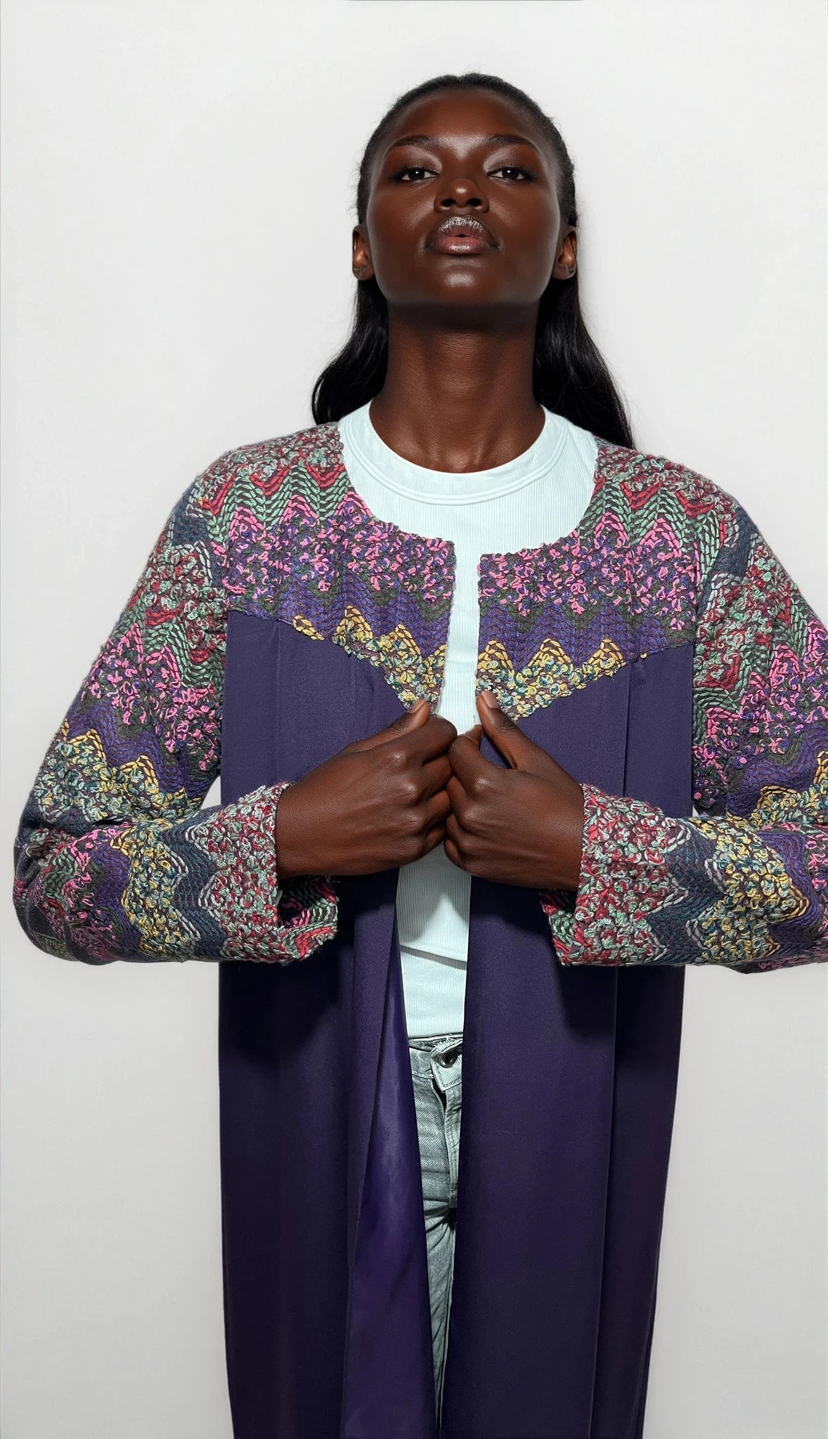 Violet Weave Abaya